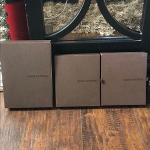 3 authentic Louis Vuitton boxes